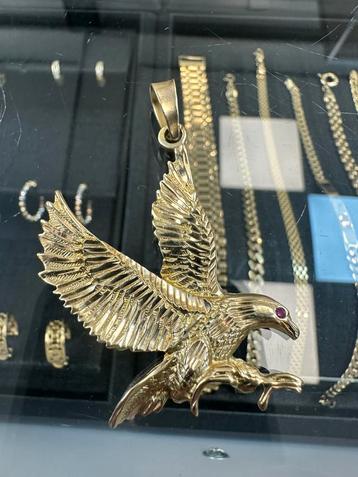 Prachtige 14k gouden adelaar hanger beschikbaar voor biedingen