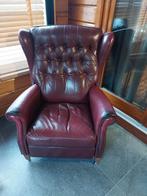 Echte Chesterfield relax stoel oxblood red, Gebruikt, Ophalen