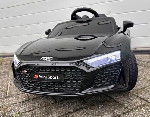 Audi R8 12v zwart Afstands / Bluetooth - Leder - Rubberban, Kinderen en Baby's, Speelgoed | Buiten | Accuvoertuigen, Nieuw, Ophalen of Verzenden