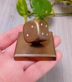 messing dobbelsteen Paperweight, Ophalen of Verzenden