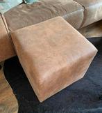 Hocker Nando, cognac, Huis en Inrichting, Banken | Voetenbanken en Poefen, Ophalen, Minder dan 50 cm, Vierkant, Minder dan 50 cm
