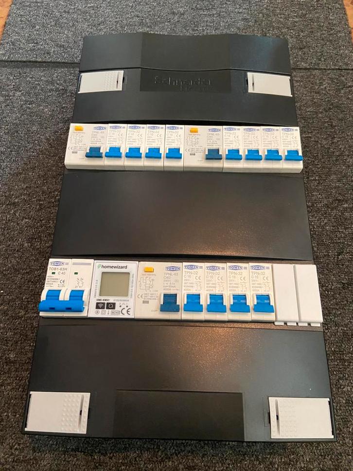 Nieuwe groepenkast - homewizard - 12 groepen - 40a - 1 fase#, Hobby en Vrije tijd, Elektronica-componenten, Nieuw, Ophalen of Verzenden
