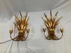 Vintage Hans Kögl Wheat Sheaf korenaar wandlampen MCM, Huis en Inrichting, Ophalen of Verzenden, Gebruikt, Metaal