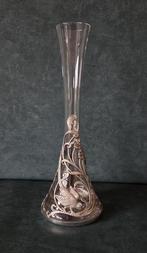 Art Deco vaas Glas en Tin, Antiek en Kunst, Ophalen of Verzenden