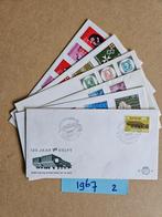 FDC JAAR 1967 - BIJNA COMPLEET - 6 EERSTE DAG ENVELOPPEN, Ophalen of Verzenden, Onbeschreven, Nederland