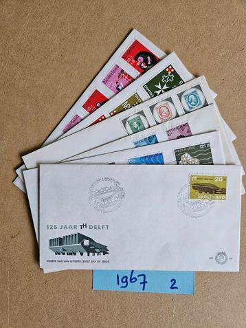 FDC JAAR 1967 - BIJNA COMPLEET - 6 EERSTE DAG ENVELOPPEN beschikbaar voor biedingen