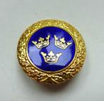 Vintage Sporrong Zweden 24K verguld + emaille broche, Ophalen of Verzenden, Overige materialen, Broche, Verguld