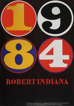 Affiche - Robert Indiana "1984"- Van Abbemuseum 1966, Ophalen of Verzenden, A1 t/m A3, Zo goed als nieuw, Rechthoekig Staand