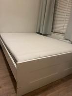 Complete Bed with Mattress, Huis en Inrichting, Gebruikt, Ophalen of Verzenden, 140 cm, Wit