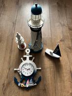 Vuurtorens bootje klok, Kinderen en Baby's, Kinderkamer | Inrichting en Decoratie, Ophalen of Verzenden, Gebruikt, Klok