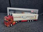 Wsi Scania 4 serie koeloplegger Vrolijk, Hobby en Vrije tijd, Modelauto's | 1:50, Ophalen of Verzenden, Zo goed als nieuw, Bus of Vrachtwagen