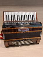 Gruber (Piermaria) FOLK IV 96 Palisander occasion accordeon, Gebruikt, 80-bas, Toetsaccordeon, Met riemen