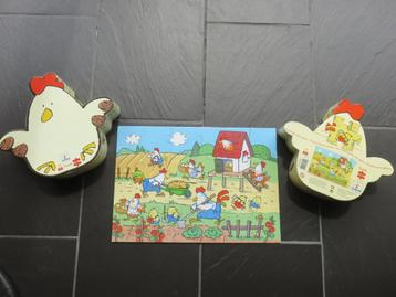 DJECO puzzel 24 stukjes de kip’s moestuin. beschikbaar voor biedingen