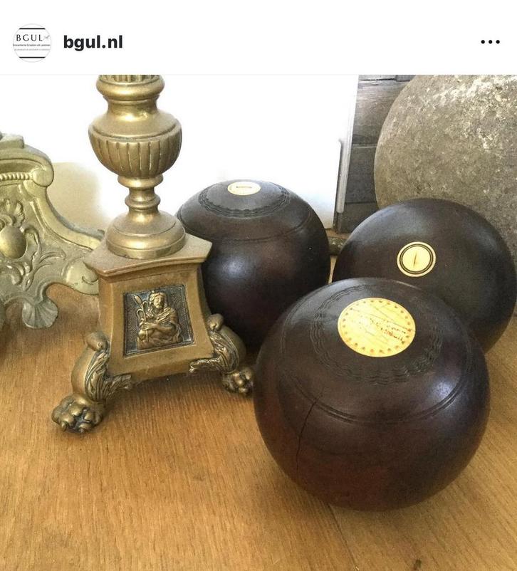 SET OUDE BOWLS BALLEN, Antiek en Kunst, Curiosa en Brocante, Ophalen of Verzenden