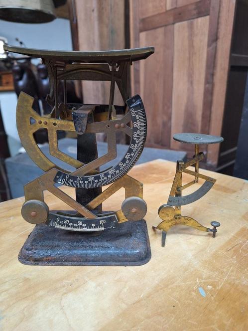 2x oude brievenweegschaal, Bilateral, brievenweger, Antiek en Kunst, Antiek | Kantoor en Zakelijk, Ophalen of Verzenden