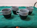 douwe egberts mokken grijs vier stuks, Antiek en Kunst, Antiek | Servies los, Ophalen of Verzenden