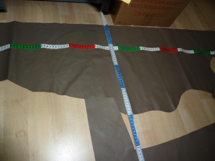Leverbruin resten soepel echt leer rundleer, Hobby en Vrije tijd, Stoffen en Lappen, Nieuw, Leer of Kunstleer, 30 tot 120 cm, 30 tot 200 cm