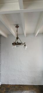 Vintage hanglamp, Huis en Inrichting, Ophalen, Gebruikt, Art deco, Glas