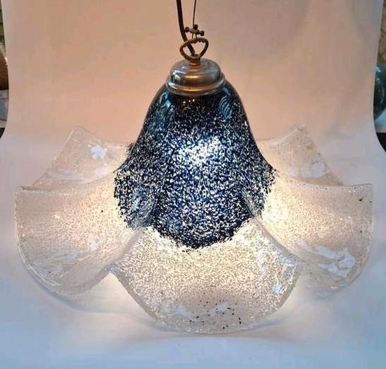 Grote Murano "Tulp" Hanglamp, Huis en Inrichting, Lampen | Hanglampen, Zo goed als nieuw, Minder dan 50 cm, Glas, Ophalen