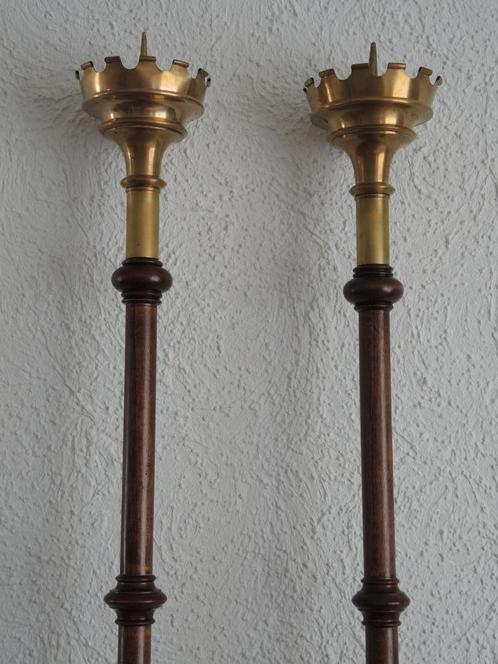 Flambouwen (kandelaars voor in processies), Antiek en Kunst, Curiosa en Brocante, Ophalen