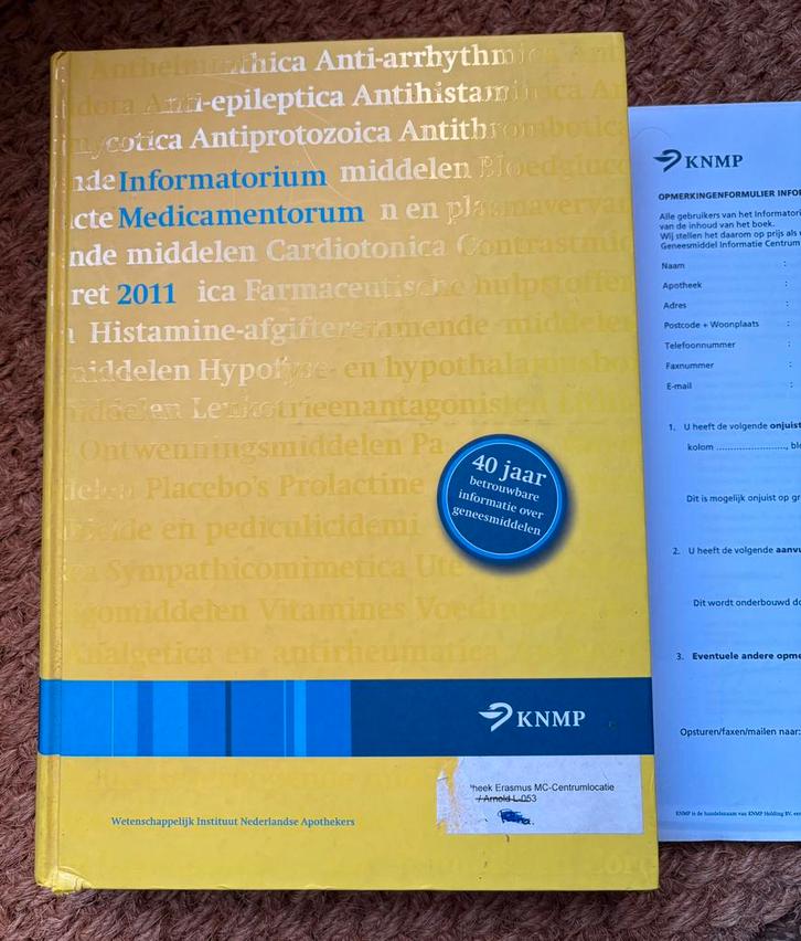 Informatorium Medicamentorum, Boeken, Economie, Management en Marketing, Zo goed als nieuw, Ophalen of Verzenden