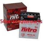 Accu Nitro Yb14L-A2 Met Zuur 120753, Ophalen of Verzenden, 50cc-Scooterparts, Info@50cc-scooterparts.nl, Veen