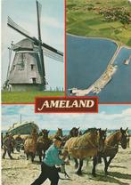 AMELAND Molen Reddingboot met Paarden Veerdam, Verzamelen, Gelopen, Waddeneilanden, Verzenden, 1980 tot heden