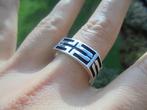 Vanoli - 925 zilveren heren ring geometrisch maat 21, Sieraden, Tassen en Uiterlijk, Ringen, Vanoli, 20 of groter, Amsterdam, Heer