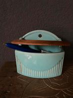 Vintage Keramische brocante blauw luciferbakje allumettes, Ophalen of Verzenden
