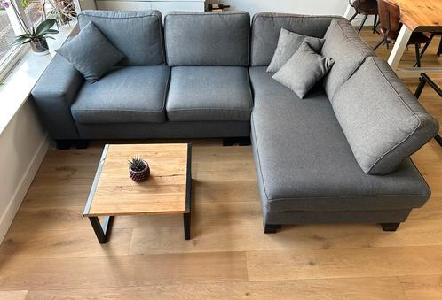 Mooie Hoekbank muisgrijs Goossens, Huis en Inrichting, Banken | Complete zithoeken, Zo goed als nieuw, Ophalen