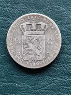 halve gulden 1863 zilver, Postzegels en Munten, Munten | Nederland, Ophalen of Verzenden, Koning Willem III, ½ gulden, Zilver