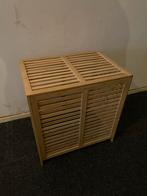 Houten Wasmand met Latten Design, Huis en Inrichting, Badkamer | Badkamermeubels, Ophalen, Minder dan 50 cm, Gebruikt, Overige typen