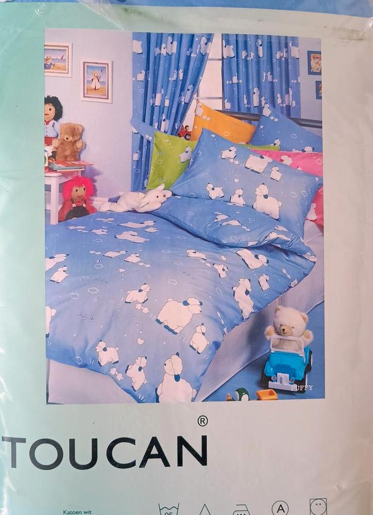 Kinder dekbedovertrek met schaapjes 140x200 - Nieuw!, Kinderen en Baby's, Kinderkamer | Beddengoed, Nieuw, Dekbedovertrek, Blauw
