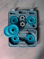 Dumbells dumbell set, 4x1kg 2x2kg met stang, 10kg totaal, Sport en Fitness, Ophalen of Verzenden, Zo goed als nieuw, Dumbbell