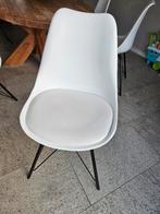 6x witte kuipstoelen KICK collection, Ophalen, Gebruikt, Wit, Vijf, Zes of meer stoelen
