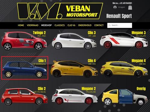 Renault Clio Williams, 16v *Onderdelen*, gebruikt! WEBSHOP, Auto-onderdelen, Overige Auto-onderdelen, Renault, Gebruikt, Ophalen of Verzenden