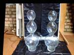 3 x set hoge glazen vazen, Glas, Ophalen, 75 cm of meer, Overige kleuren