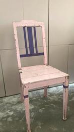Paars roze houten (opknap) stoel, Huis en Inrichting, Stoelen, Gebruikt, Ophalen of Verzenden, Bruin, Eén
