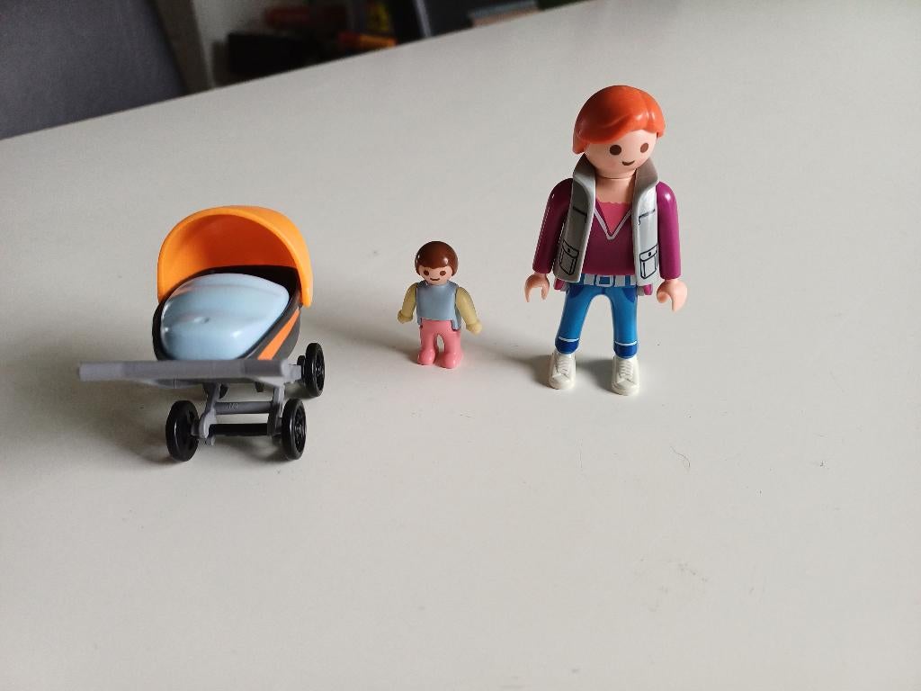 Playmobil Mama met kinderwagen - 4756, Kinderen en Baby's, Speelgoed | Playmobil, Ophalen of Verzenden, Zo goed als nieuw, Complete set