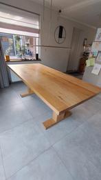massieve, licht eiken eettafel, 6-8 personen, Ophalen, Gebruikt, 50 tot 100 cm, Vijf personen of meer