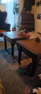 2 Vintage Eiken Koffietafels - Gedraaide Poten, Huis en Inrichting, Ophalen of Verzenden