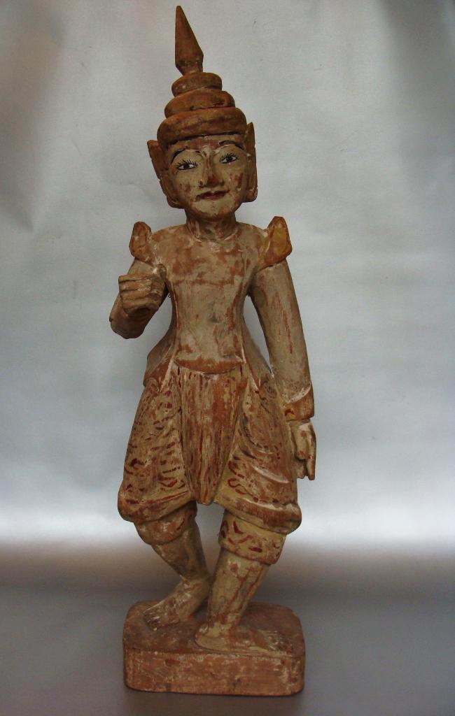 Tempelbeeld Deva Thailand 52 cm uit ca. 1950, Antiek en Kunst, Kunst | Niet-Westerse kunst, Ophalen of Verzenden