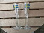 Zweeds design, borrel glazen met Zweedse vlag, Svenska, Verzenden, Zo goed als nieuw, Borrel- of Shotglas