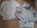 draagmt 140/146: warm en zacht: vest Hema en trui Koko Noko!, Maat 38/40 (M), Ophalen of Verzenden, Zo goed als nieuw, Wit