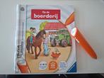 Te koop heel mooi Tiptoi Op de Boerderij boek + Pen, Ophalen of Verzenden, Zo goed als nieuw, Ontdekken, Met geluid