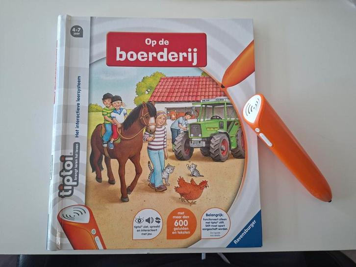 Te koop heel mooi Tiptoi Op de Boerderij boek + Pen, Kinderen en Baby's, Speelgoed | Educatief en Creatief, Zo goed als nieuw