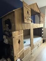Stapelbed boomhut huisjes 3 slaapplekken incl lattenbodem, Kinderen en Baby's, Kinderkamer | Bedden, Ophalen, 85 tot 100 cm, Gebruikt