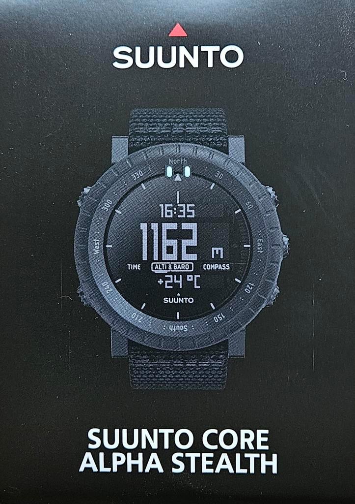 Suunto core alpha stealth outdoor horloge, Sieraden, Tassen en Uiterlijk, Sporthorloges, Nieuw, Zwart, Ophalen