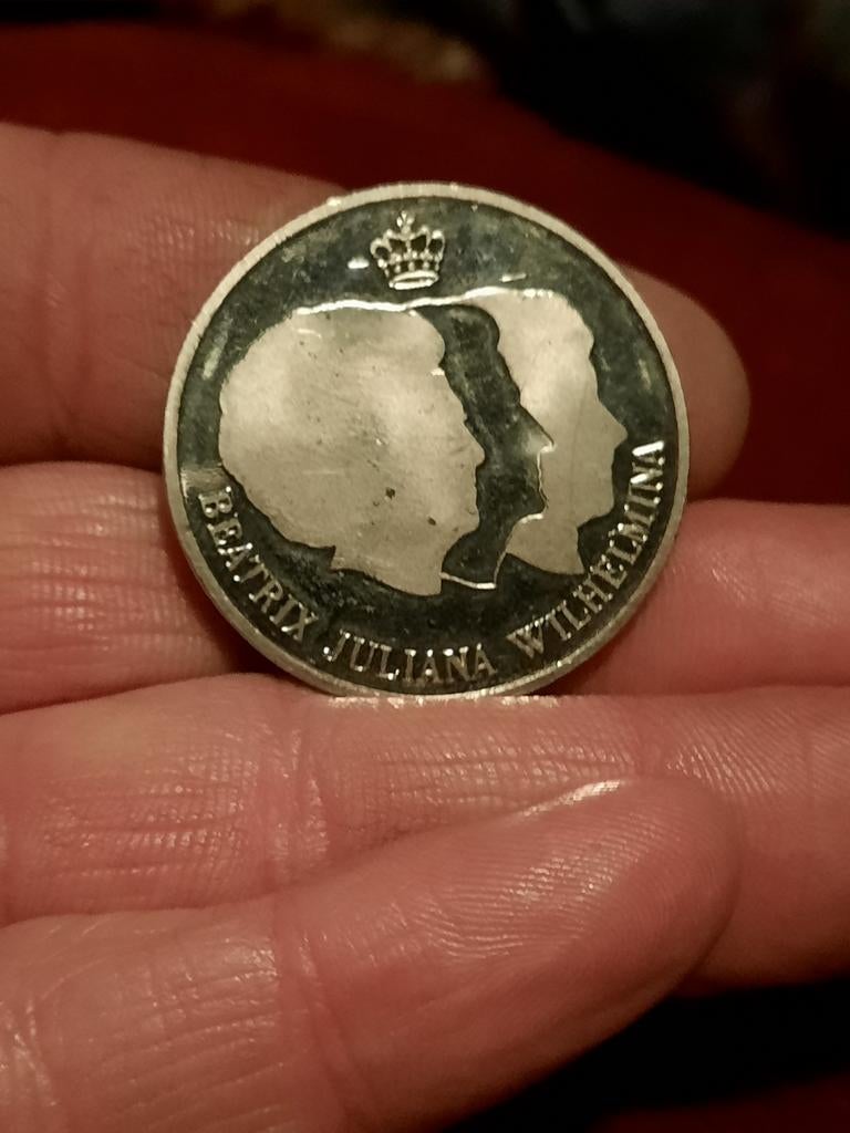Nederlandse gelegenheids munt, Postzegels en Munten, Munten | Nederland, Ophalen of Verzenden, Koningin Beatrix, Zilver