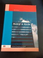 bedrijf en recht, Boeken, Ophalen of Verzenden, Zo goed als nieuw, HBO